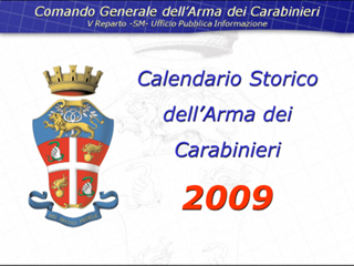 Il calendario 2009 dell'Arma dei Carabinieri