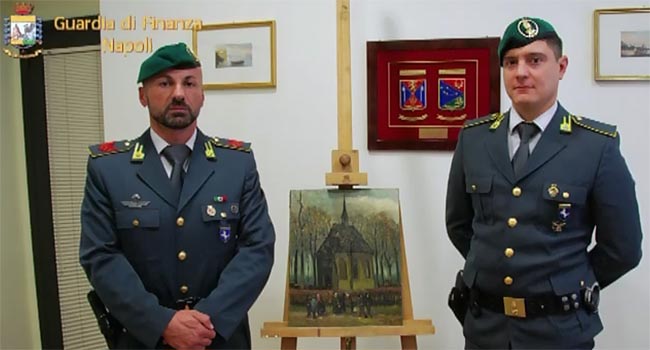 Dipinti di Van Gogh rubati rinvenuti a Castellammare di Stabia 