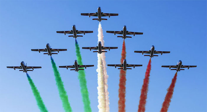 Festa della Repubblica, Roma 2 giugno 2020: Frecce tricolori
