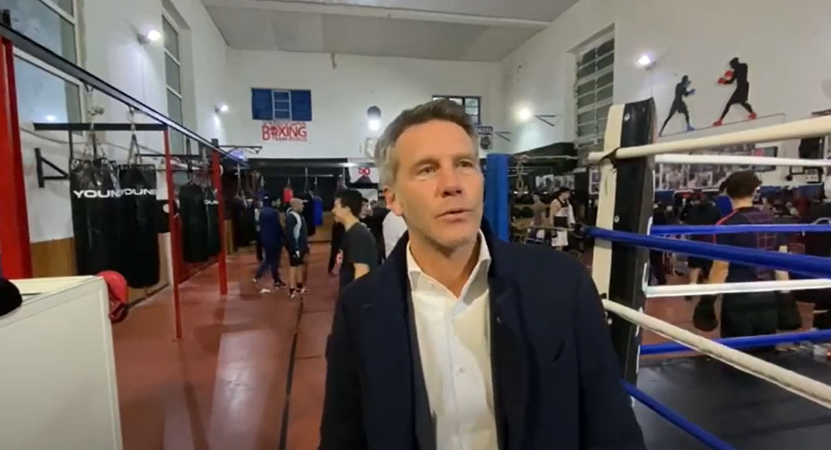 Torre Annunziata - Le dichiarazioni del principe Emanuele Filiberto in visita alla Boxe Vesuviana