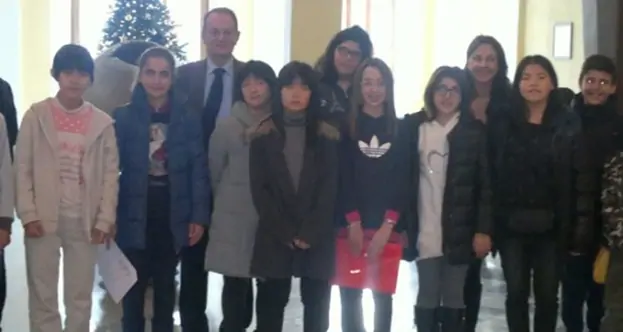 Sorrento - Studenti giapponesi ricevuti dal sindaco Cuomo