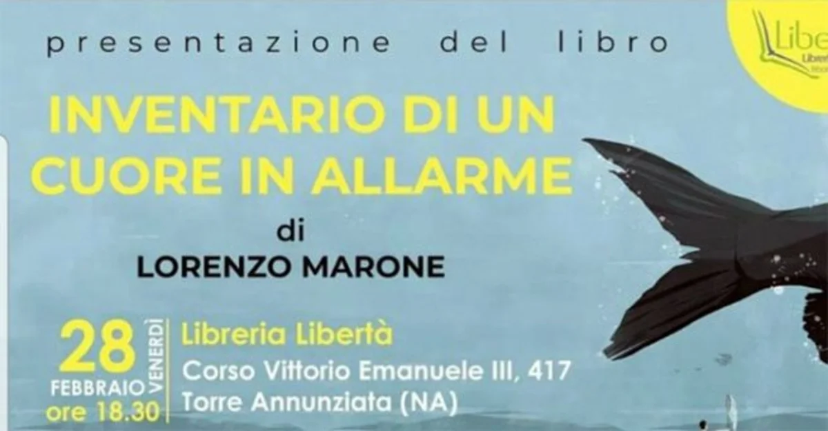 Torre Annunziata - Alla libreria Libertà il libro di Lorenzo Marone  "Inventario di un cuore in allarme"