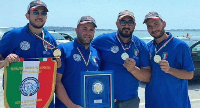 Castellammare di Stabia - A.S. Emozioni Blu, medaglia d'oro al Campionato italiano di pesca