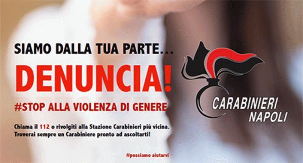 Giornata Mondiale contro la violenza di genere: il poster dei Carabinieri