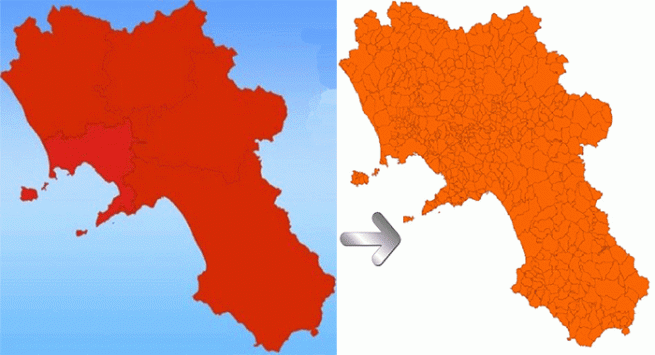 Coronavirus, la Campania diventa arancione. Riaprono i negozi, sì agli spostamenti nel proprio Comune