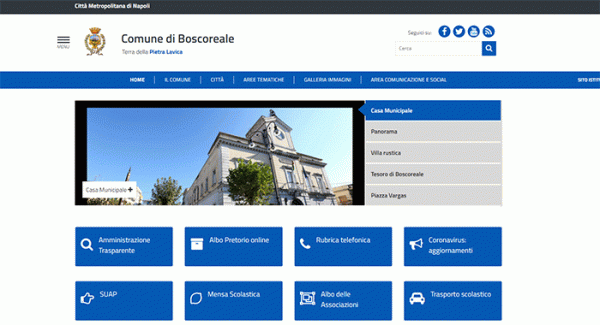 Boscoreale - Nuovo portale internet istituzionale del Comune