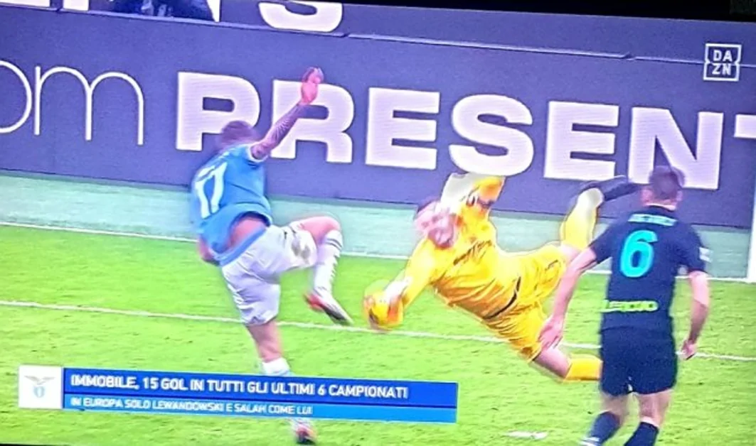 Centesimo gol di Ciro Immobile con la maglia della Lazio