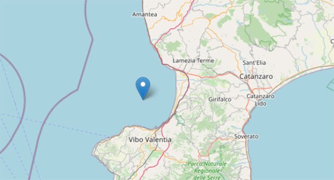Forte scossa di terremoto in Calabria al largo delle coste del Vibonese