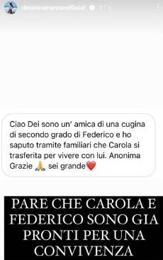 Uomini e Donne, svolta tra Federico e Carola. La decisione che cambia tutto